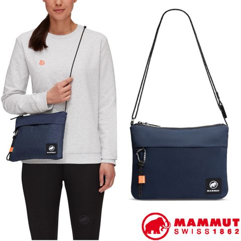 【MAMMUT 長毛象】新款 Xeron Sacoche Waxed 側背包2L/單肩包.隨身包/2810-00250-5975 海洋藍/黑