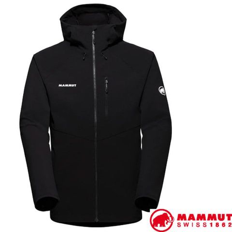 MAMMUT 長毛象 男 Ultimate Comfort 經典軟殼連帽外套.夾克.大衣/SOFtech技術.四向彈性/1011-01910-0001 黑