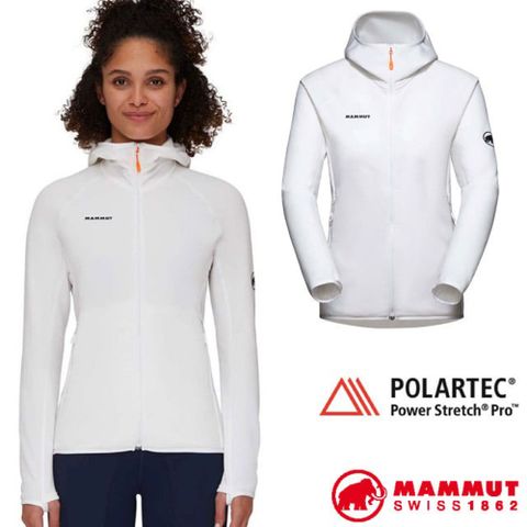 MAMMUT 長毛象 女 Aconcagua 輕量透氣快乾耐磨保暖連帽外套/1014-04441-0243 白