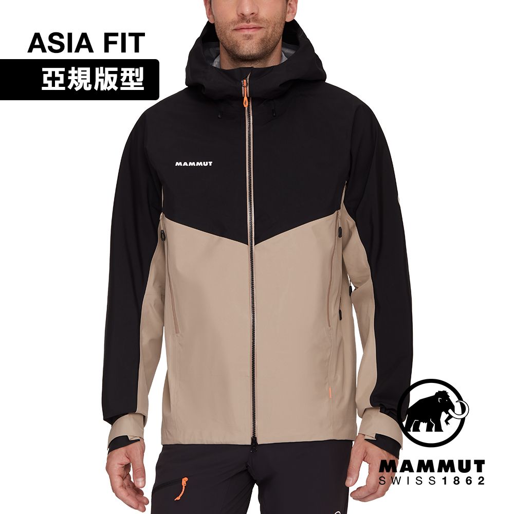 MAMMUT 長毛象 CraterIV HS Hooded JK AF GTX防風防水連帽外套 男 薩凡納褐/黑#1010-30760