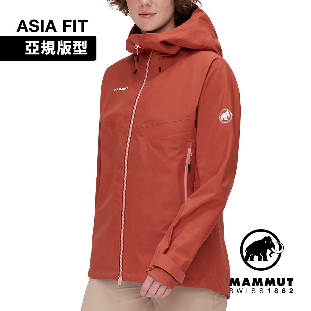 MAMMUT 長毛象 CraterIV HS Hooded JK AF GTX防風防水連帽外套 女款 磚紅 #1010-30770