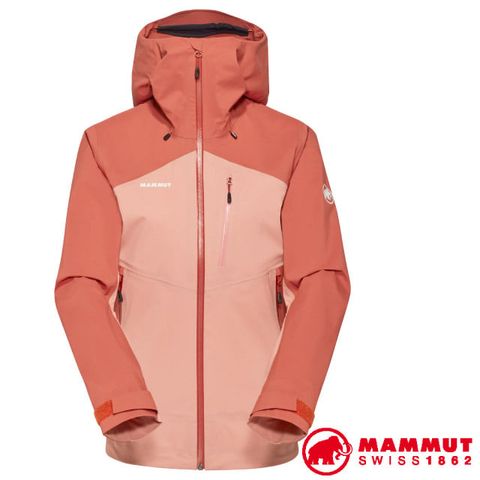 MAMMUT 長毛象 女 Alto Guide HS Hooded 輕量防潑水防風透氣外套.夾克.風衣.風雨衣/1010-29571-3772 石英粉/磚紅