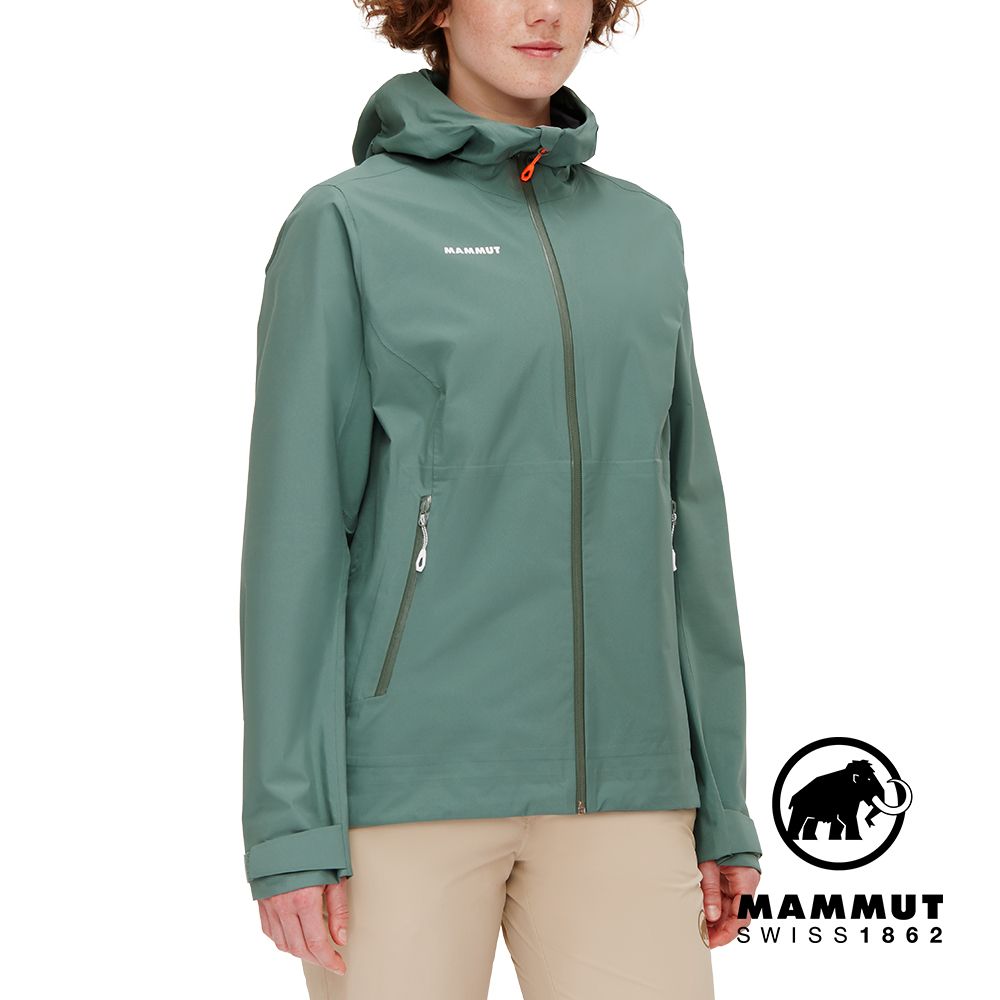 MAMMUT 長毛象 Alto Light HS Hooded JK W輕量防風防水連帽外套 女 深玉石綠 #1010-30670