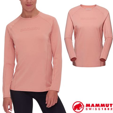 【MAMMUT 長毛象】女 Selun FL 快乾彈力長袖圓領運動T恤.UPF50+防曬/1016-01450-3770 石英粉