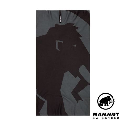 MAMMUT 長毛象 Logo 防曬快乾頭巾 鋼鐵灰/黑 #1191-05817