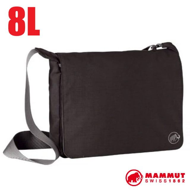 MAMMUT 長毛象 Shoulder Bag 抗撕裂大掀蓋側背包 8L /斜背包.隨身包.錢包.背袋/ 2520-00560-0001 黑