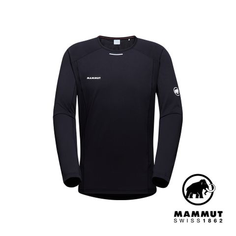 MAMMUT 長毛象 Aenergy FL Longsleeve AF Men 抗菌長袖排汗衣 黑色 男款 #1016-01350