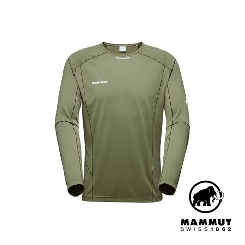 MAMMUT 長毛象 Aenergy FL Longsleeve AF Men 抗菌長袖排汗衣 沼澤綠 男款 #1016-01350