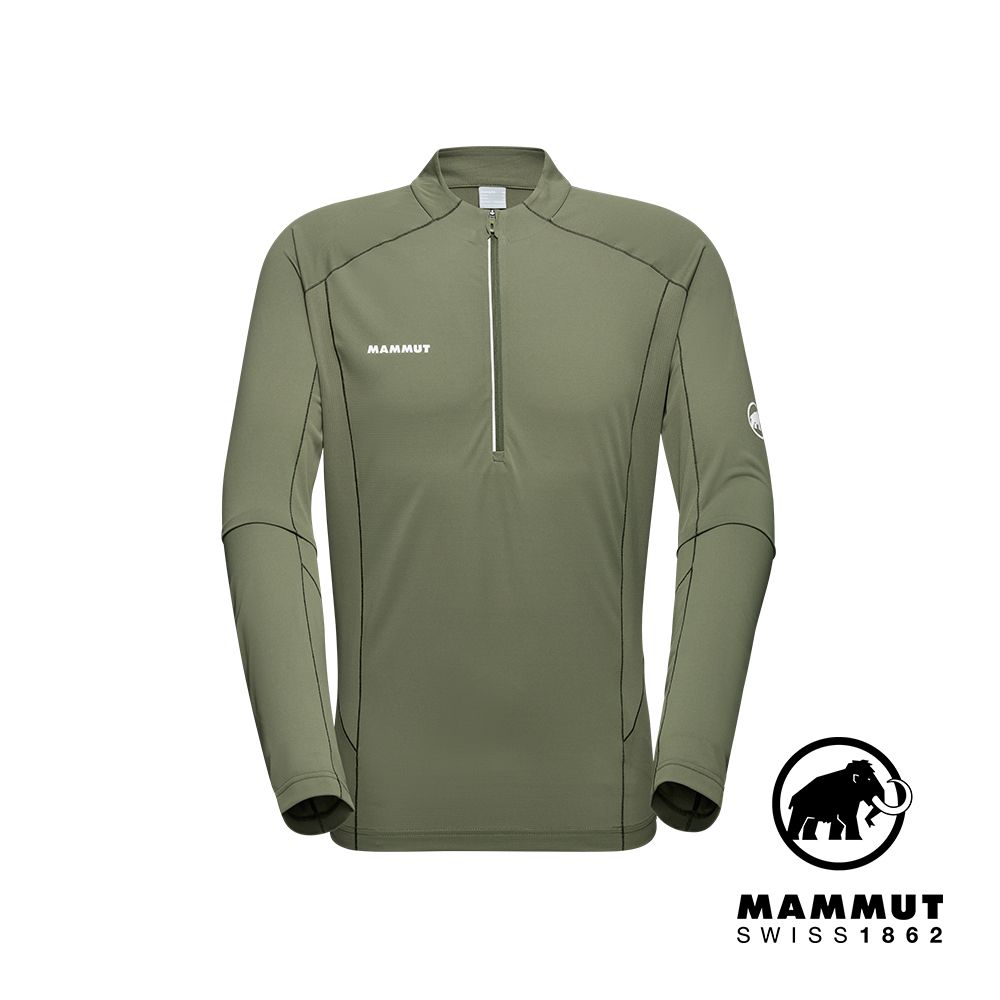 MAMMUT 長毛象 Aenergy FL Half Zip LS 抗菌半拉鍊長袖排汗衣 沼澤綠 男款 #1016-01330