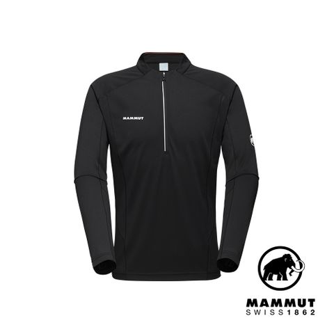 MAMMUT 長毛象 Aenergy FL Half Zip LS 抗菌半拉鍊長袖排汗衣 黑色 男款 #1016-01330