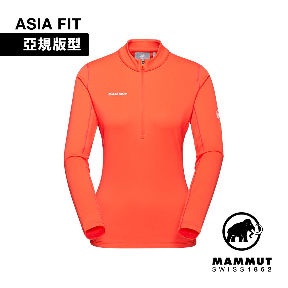 MAMMUT 長毛象 Aenergy ML Half Zip AF 保暖立領半拉長袖排汗衣 蜜桃粉 女款 #1016-01130