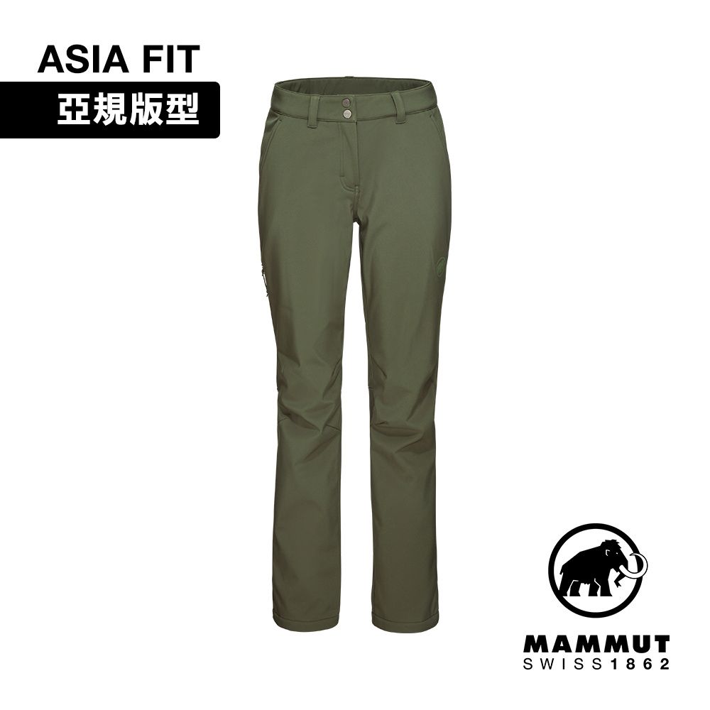 MAMMUT 長毛象 Runbold Winter SO Pants AF W 冬季防潑水健行長褲 深沼澤綠 女款 #1021-01410