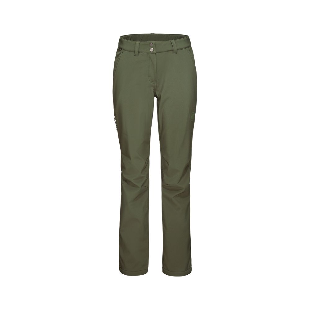 MAMMUT 長毛象 Runbold Winter SO Pants AF W 冬季防潑水健行長褲 深沼澤綠 女款 #1021-01410