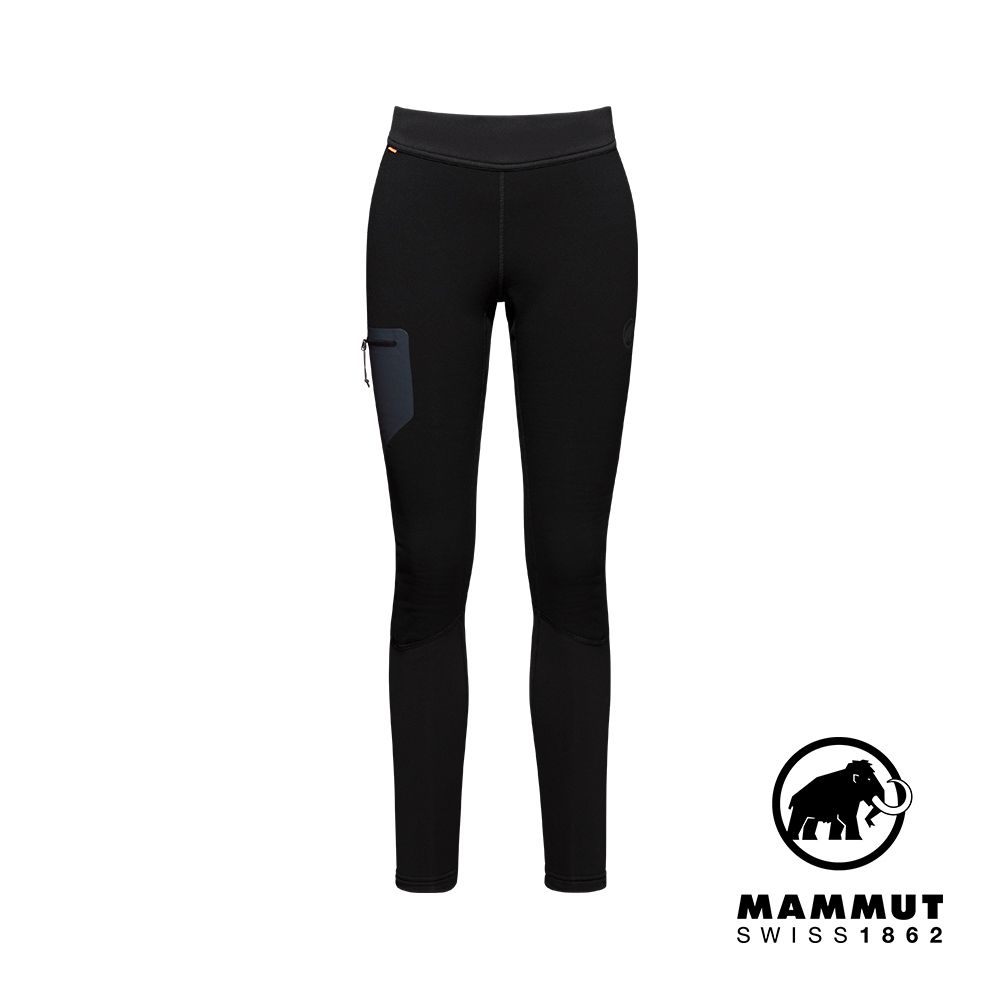 MAMMUT 長毛象 Aconcagua ML Tights long W 保暖刷毛內搭緊身褲 黑色 女款 #1022-00224