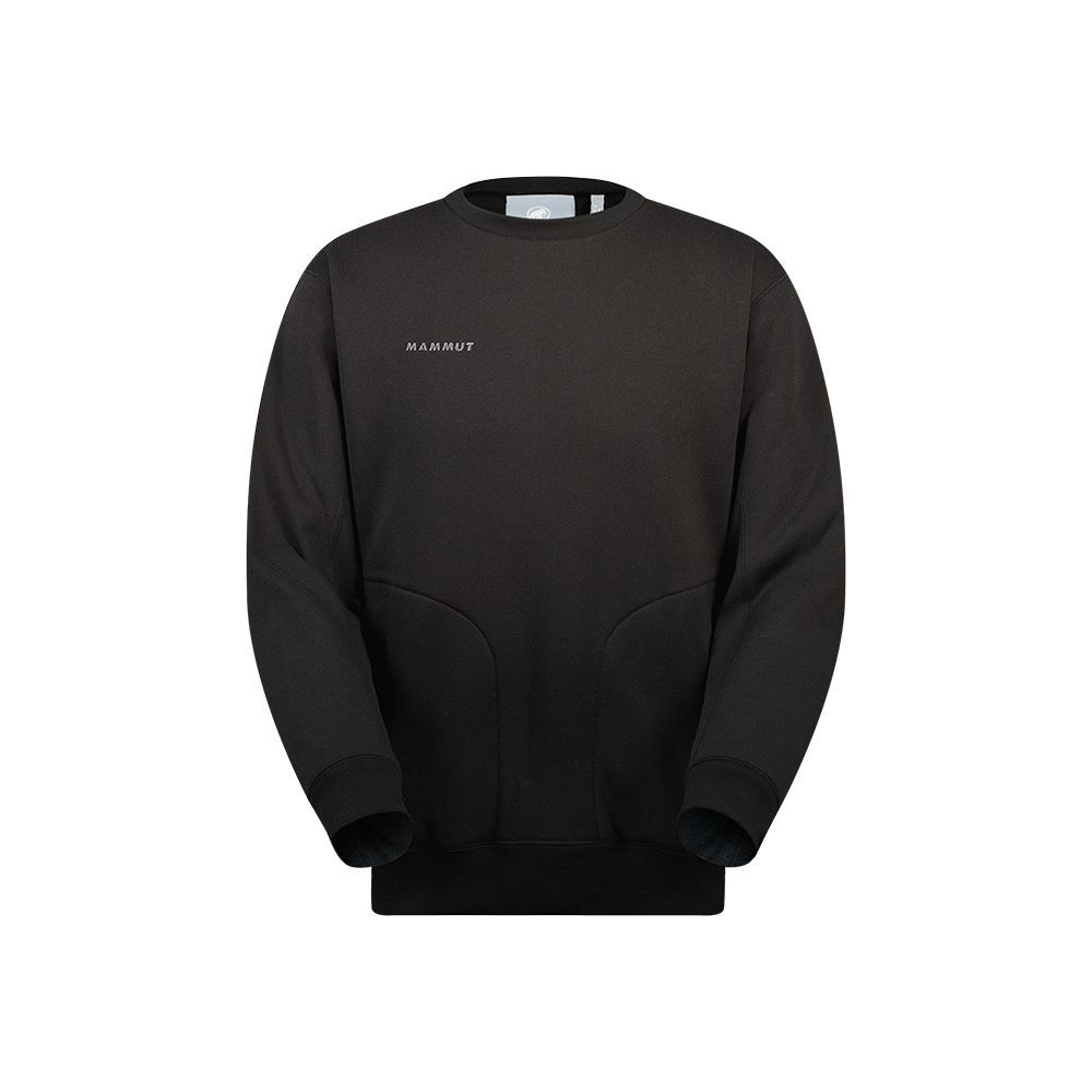 MAMMUT 長毛象 Mammut Essential ML CrewNeck AF 長袖內刷毛衛衣 黑色 中性款 #1014-05560