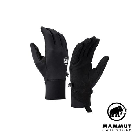 MAMMUT 長毛象 Astro Glove 防風透氣皮革觸控手套 黑色 男款 #1190-00381