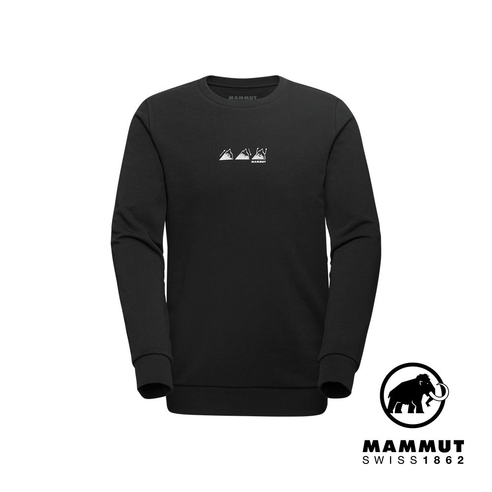 MAMMUT 長毛象 Mammut Core ML Crew Neck Playground 休閒長袖T恤 黑色 男款 #1014-04054