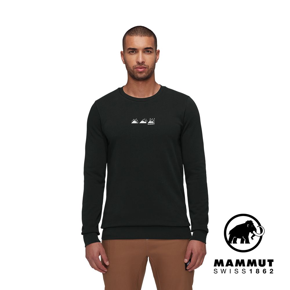 MAMMUT 長毛象 Mammut Core ML Crew Neck Playground 休閒長袖T恤 黑色 男款 #1014-04054