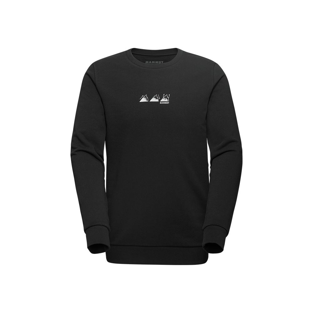 MAMMUT 長毛象 Mammut Core ML Crew Neck Playground 休閒長袖T恤 黑色 男款 #1014-04054