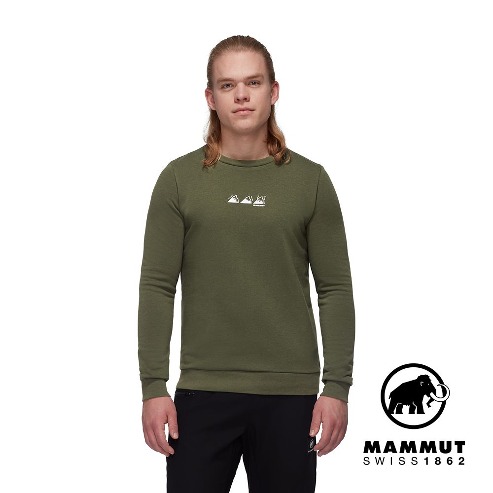 MAMMUT 長毛象 Mammut Core ML Crew Neck Playground 休閒長袖T恤 深沼澤綠 男款 #1014-04054