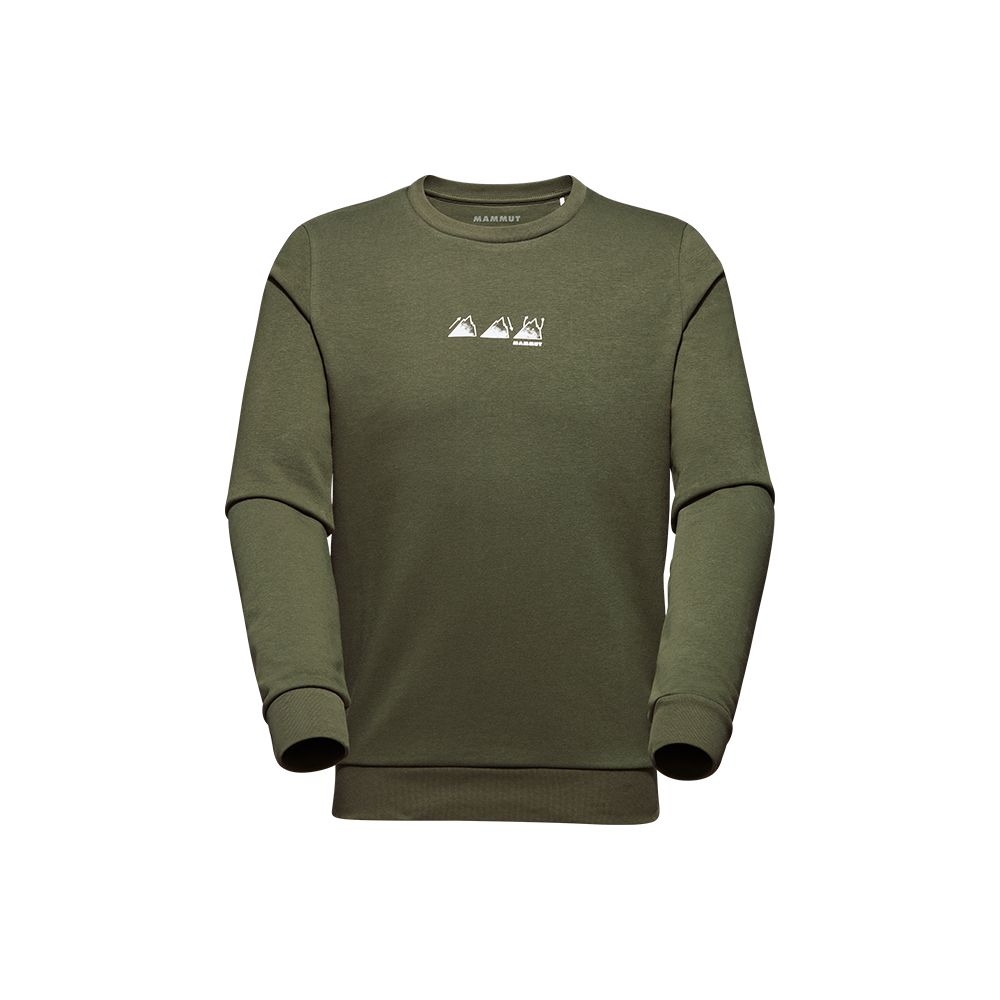 MAMMUT 長毛象 Mammut Core ML Crew Neck Playground 休閒長袖T恤 深沼澤綠 男款 #1014-04054