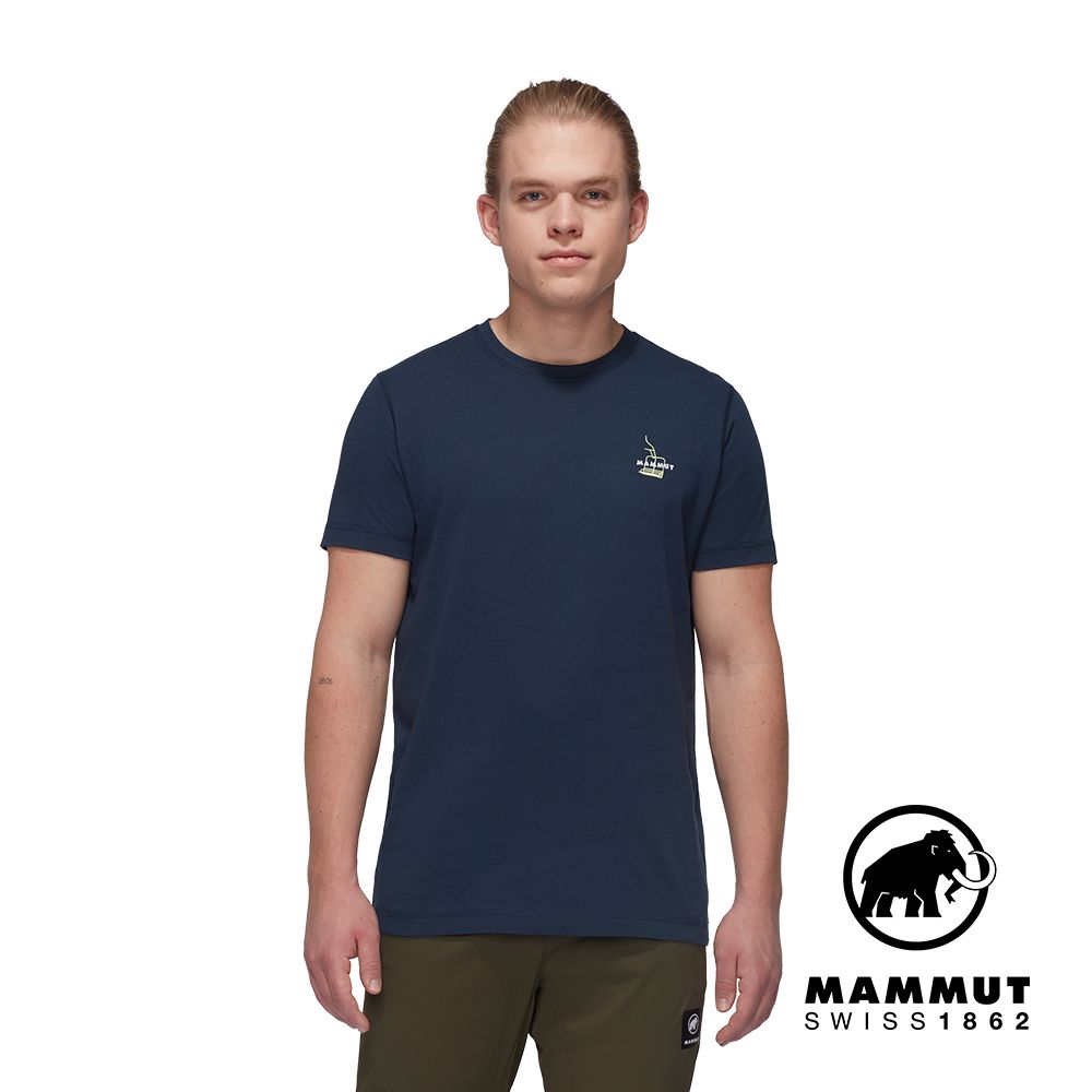 MAMMUT 長毛象 Mammut Core T-Shirt Snow 機能有機棉舒適短袖上衣 男款 海洋藍 #1017-04054