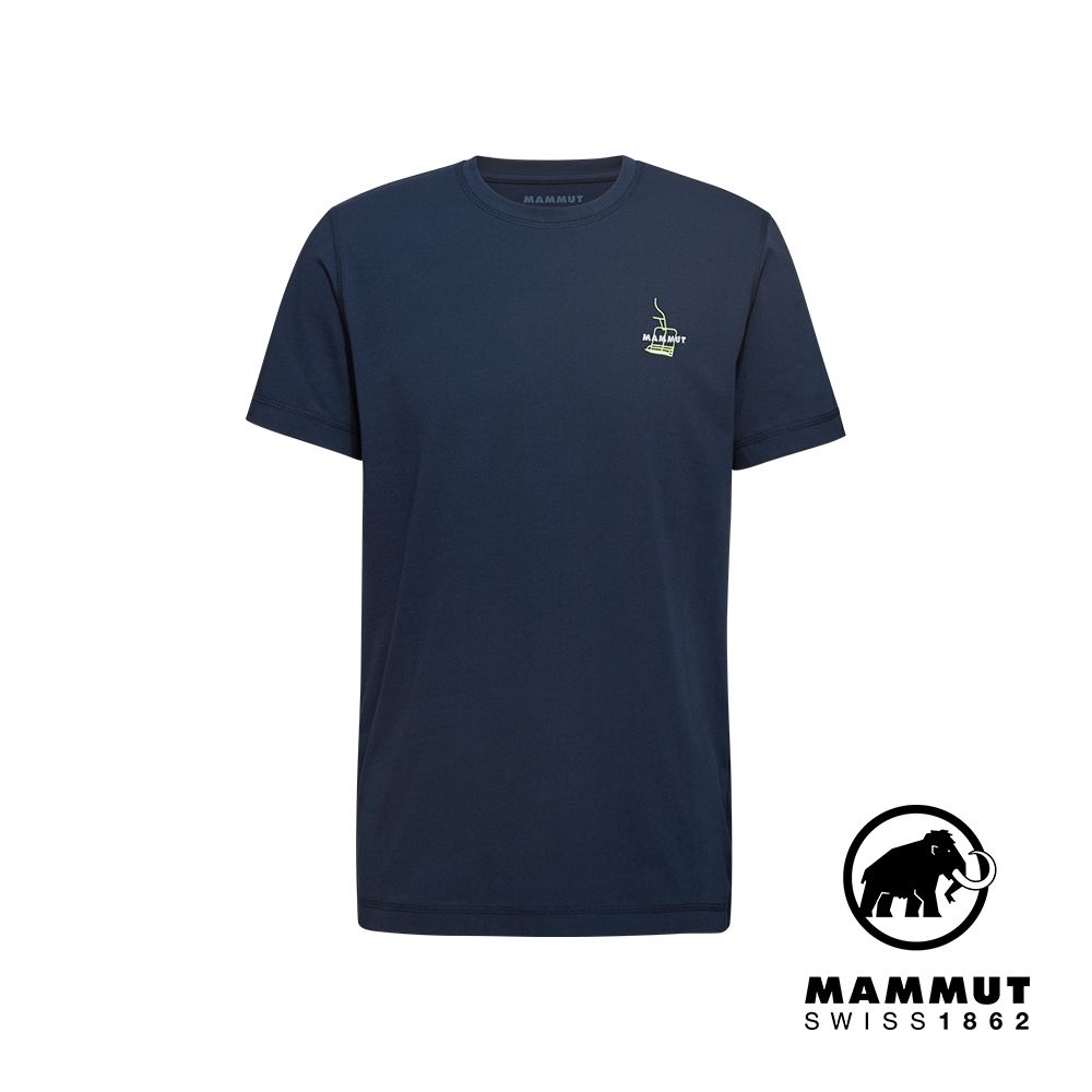 MAMMUT 長毛象 Mammut Core T-Shirt Snow 機能有機棉舒適短袖上衣 男款 海洋藍 #1017-04054