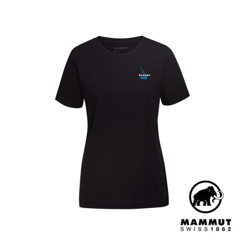 MAMMUT 長毛象 Mammut Core T-Shirt Snow W 有機棉舒適短袖上衣 女款 黑色 #1017-04085