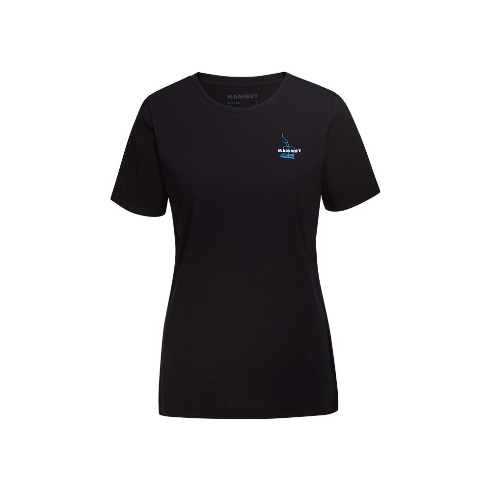 MAMMUT 長毛象 Mammut Core T-Shirt Snow W 有機棉舒適短袖上衣 女款 黑色 #1017-04085