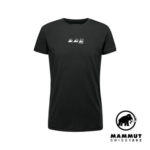 【Mammut 長毛象】Mammut Seon T-Shirt Playground 機能有機棉短袖T恤 男款 黑色 #1017-06230
