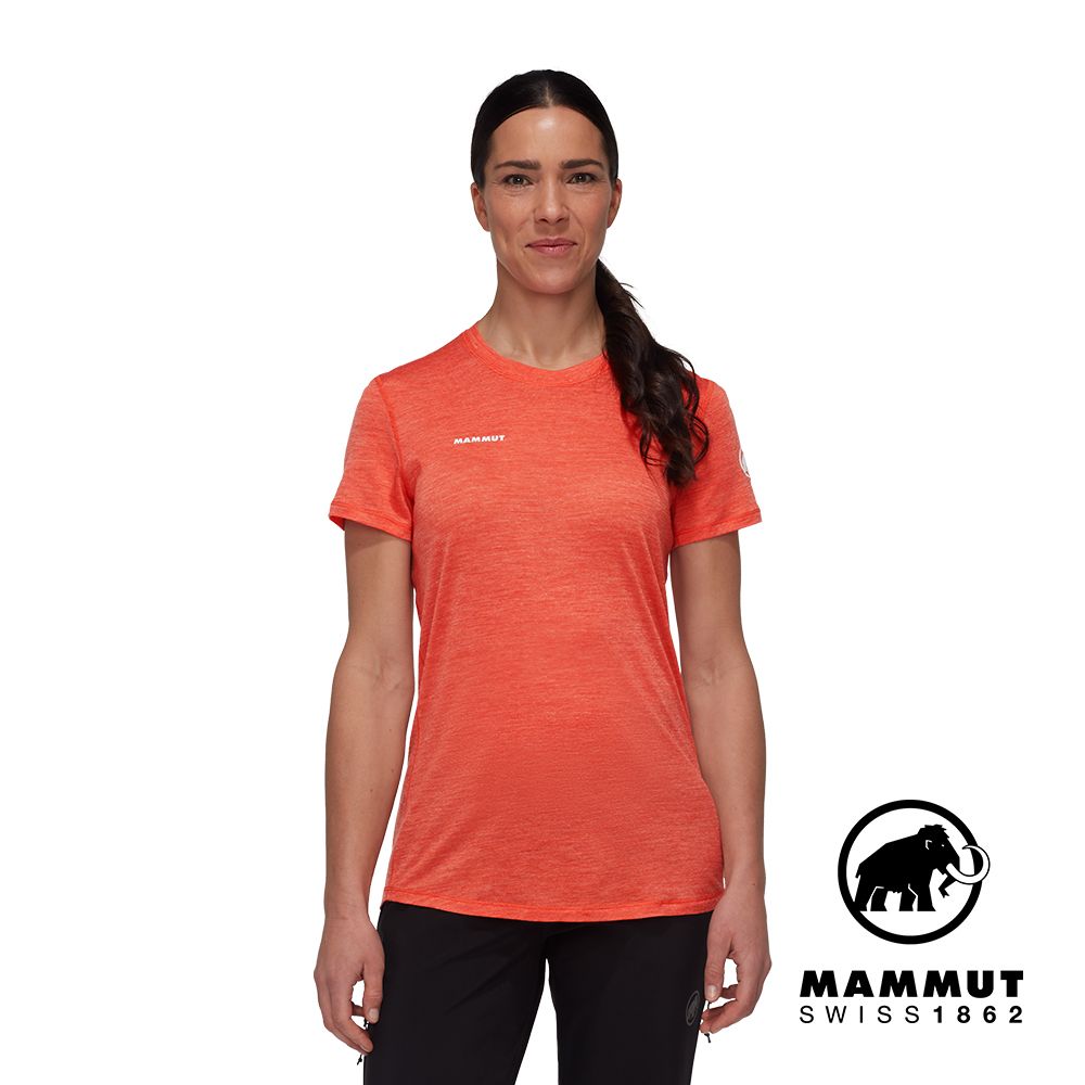 MAMMUT 長毛象 Tree Wool FL T-Shirt W 羊毛混紡快乾抗臭短袖T恤 蜜桃粉 女款 #1017-06670