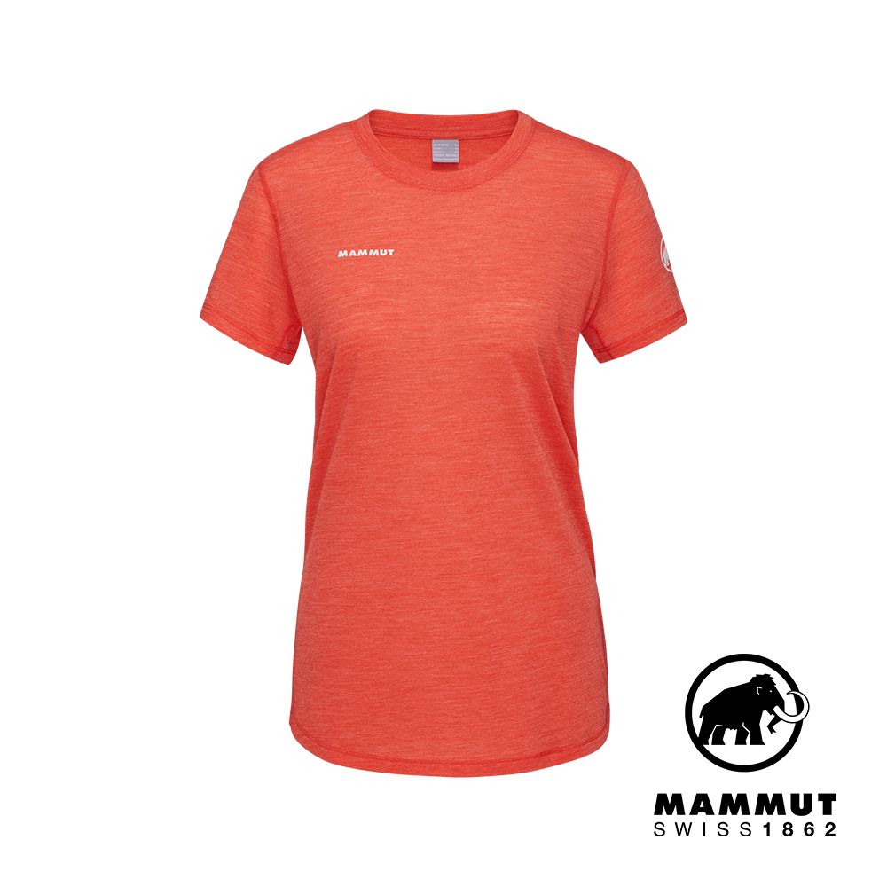 MAMMUT 長毛象 Tree Wool FL T-Shirt W 羊毛混紡快乾抗臭短袖T恤 蜜桃粉 女款 #1017-06670