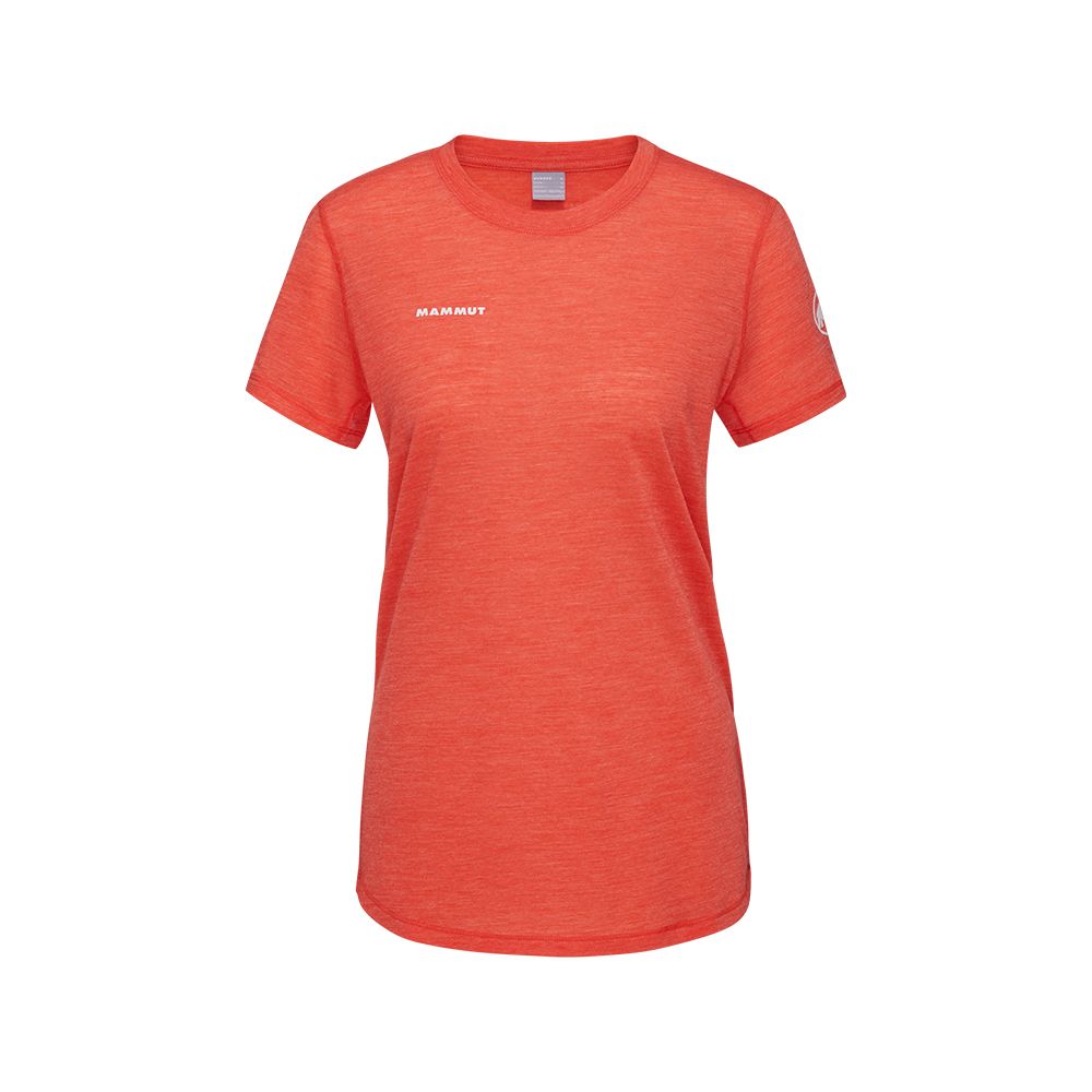 MAMMUT 長毛象 Tree Wool FL T-Shirt W 羊毛混紡快乾抗臭短袖T恤 蜜桃粉 女款 #1017-06670