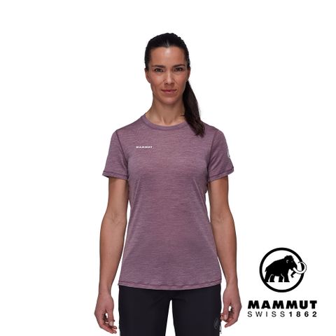 MAMMUT 長毛象 Tree Wool FL T-Shirt W 羊毛混紡快乾抗臭短袖T恤 波動紫 女款 #1017-06670