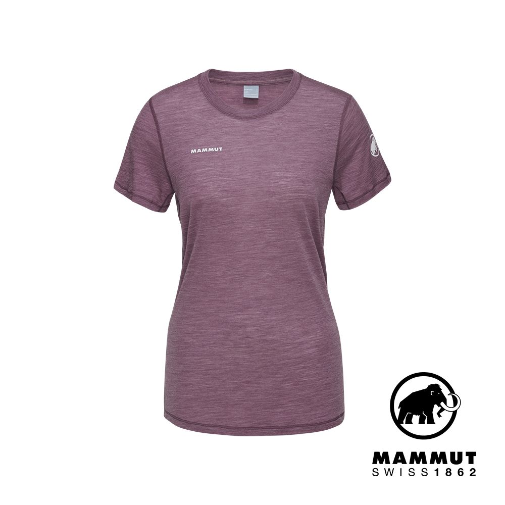 MAMMUT 長毛象 Tree Wool FL T-Shirt W 羊毛混紡快乾抗臭短袖T恤 波動紫 女款 #1017-06670