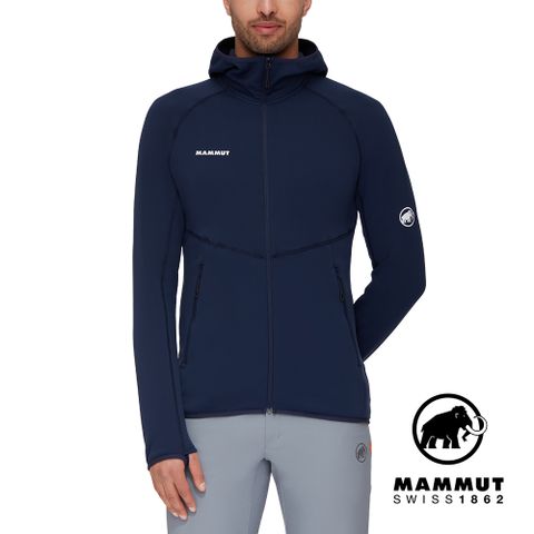 【Mammut 長毛象】Aconcagua ML Hooded Jkt 刷毛連帽外套 男款 海洋藍 #1014-04282