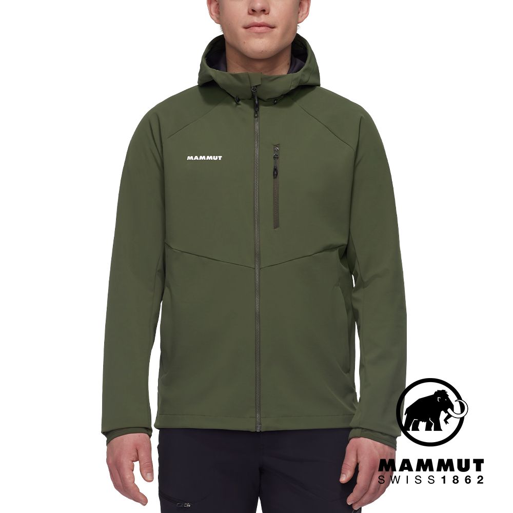 MAMMUT 長毛象 Ultimate Comfort SO Hooded Jkt 軟殼連帽外套 深沼澤綠 男款 #1011-01910