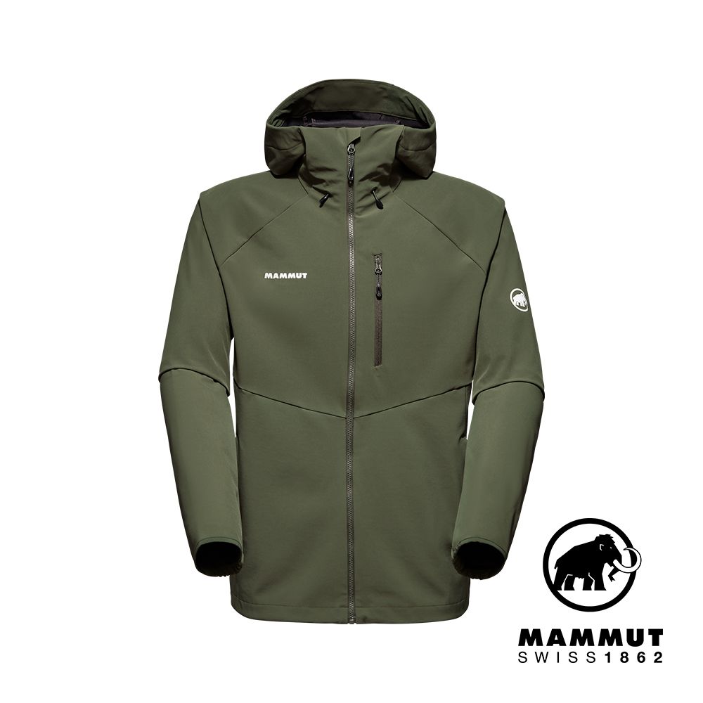 MAMMUT 長毛象 Ultimate Comfort SO Hooded Jkt 軟殼連帽外套 深沼澤綠 男款 #1011-01910