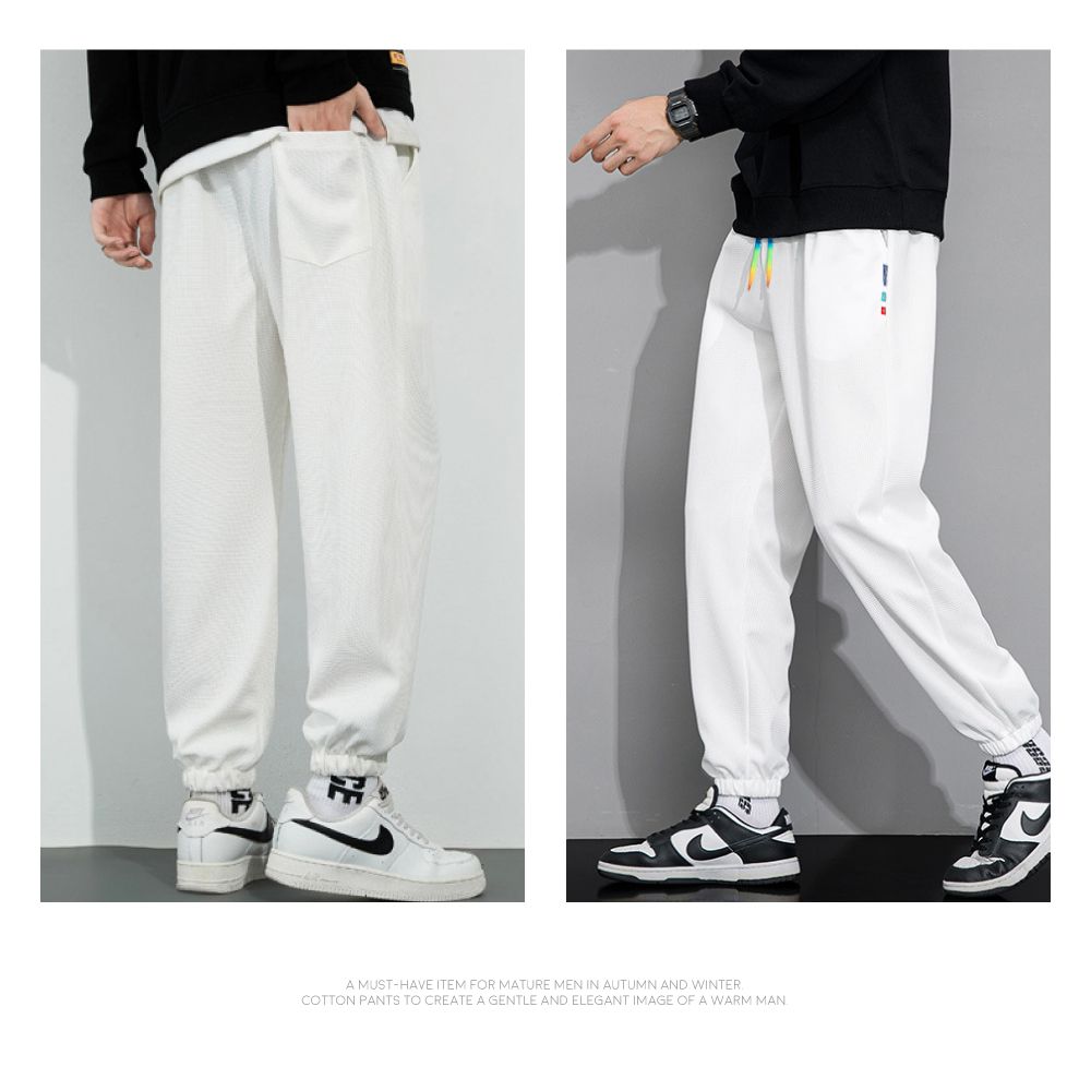 A MUST-HAVE ITEM FOR MATURE MEN IN AUTUMN AND WINTERCOTTON PANTS TO CREATE A GENTLE AND ELEGANT IMAGE OF A WARM MAN