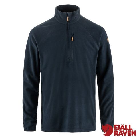 Fjallraven 小狐狸 男 &Ouml;vik Lite Fleece Half Zip 輕量保暖刷毛半開襟立領衫.運動休閒套頭衫/12600243-555 暗深藍