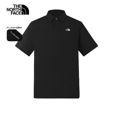 The North Face北面男款黑色吸濕排汗POLO衫｜8EY5JK3 排汗衫