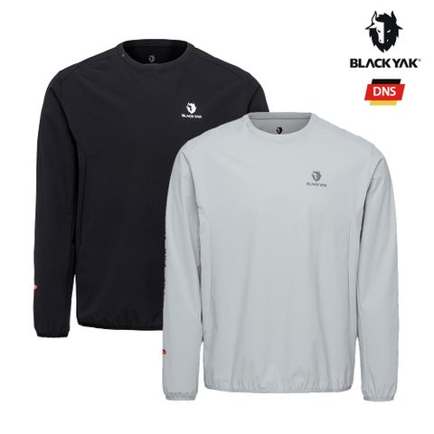 【BLACKYAK】男 DNS ARNOLD防風長袖上衣(靜謐灰/魅黑)-彈性佳 防風衣 圓領上衣|BYEB2MC703