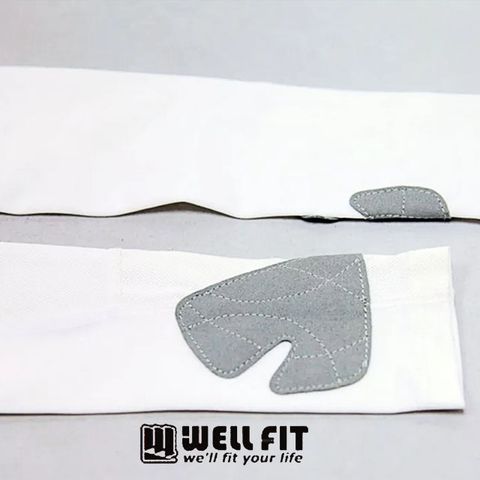 WELL FIT 威飛客 [ ] 抗UV50+ 止滑 扣指透氣防曬緊身袖套 - 白色