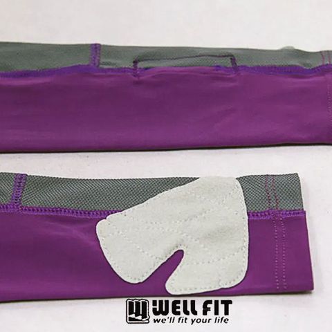 WELL FIT 威飛客 [ ] 抗UV50+ 止滑 扣指透氣防曬緊身袖套 - 紫色