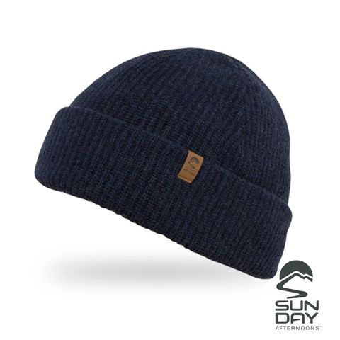 【SUNDAY AFTERNOONS】美麗諾羊毛針織直條紋保暖帽 Northerly Merino Beanie(海軍藍)_3A90918C