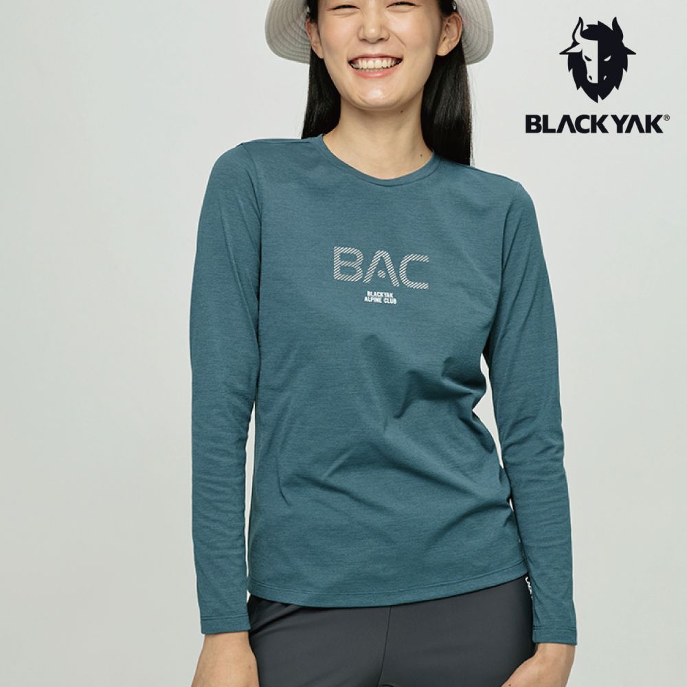 BLACKYAK 女 BECOME長袖上衣(石板灰/黑色)-秋冬 運動上衣 長袖 女上衣|BYBB2WC702