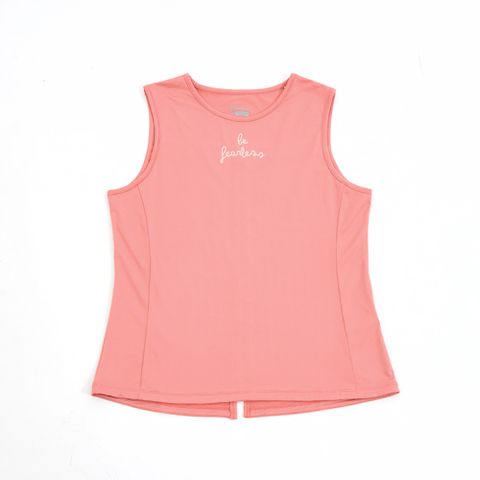 ADISI 女緹花洞洞排汗抑菌消臭背心 AV2411064 / 粉橘