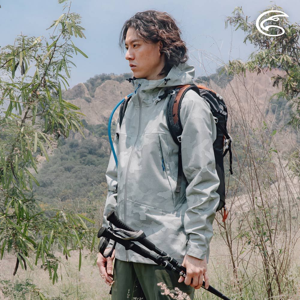 ADISI 男輕薄3L防水透濕超透氣耐磨登山外套 AJ2491035 / 巴黎灰迷彩