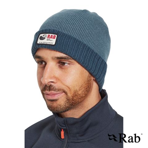 RAB Essential Beanie 復古徽章針織毛帽 獵戶藍/暴風藍 #QAB26