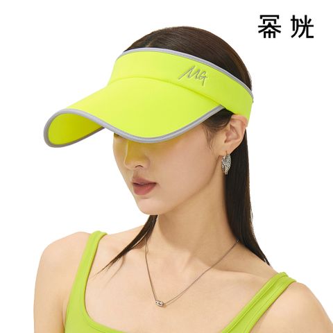 【MG 冪姯】  運動版光波防曬帽 ★黃光 UPF100+抗UV含膠原+精油涼感光波防曬機能布